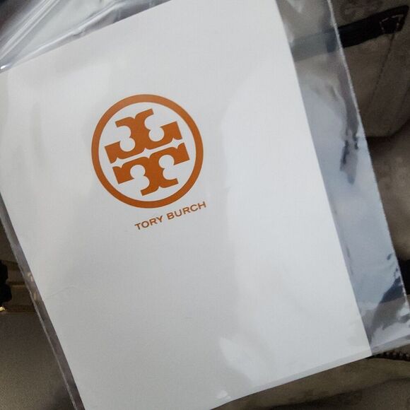 Tory Burch Black Fleming Tote Shoulder Bag Logo Embossed Leather Unisex - Picture 3 of 12